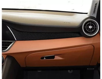 Alfa Romeo 2015 Giulia 952 3D Súprava obloženia palubnej dosky interiéru Dekorácia palubnej dosky 33 dielov - 5