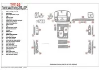 Toyota Land Cruiser 1998-2002 Bez systému NAVI, sada 31 dielov Interiér BD Dash Trim Kit - 1