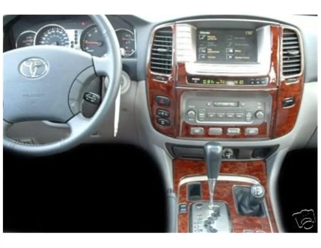 Toyota Land Cruiser 2003-2007 3D súprava obloženia palubnej dosky interiéru 33-dielna súprava obloženia palubnej dosky - 1