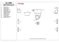 Základná sada Toyota Prius 2010-UP so systémom NAVI Interiér BD Dash Trim Kit - 1