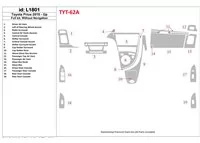 Kompletná sada Toyota Prius 2010-UP, bez súpravy NAVI interiéru BD Dash Trim Kit - 1
