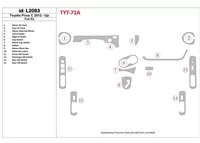 Toyota Prius C 2012-UP Kompletná súprava interiéru BD Dash Trim Kit - 1