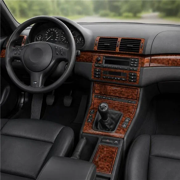 BMW 3 Series E46 Compact 1998-2004 3D dekor palubnej dosky, 19 dielov