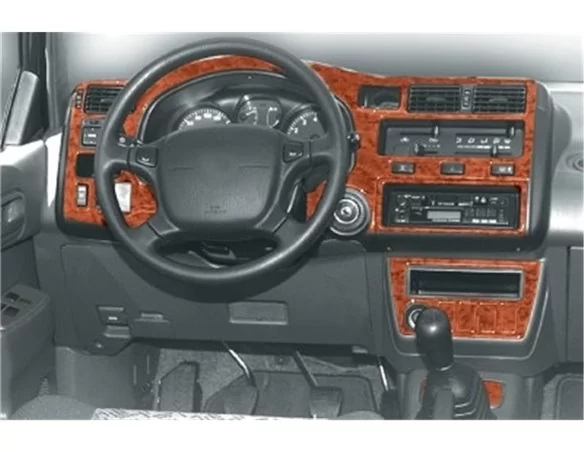 Toyota Rav 4 XA10 09.94-09.00 3D súprava obloženia palubnej dosky interiéru 13-dielna súprava obloženia palubnej dosky - 1