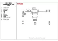 Toyota RAV-4 1998-2000 2 dvere, sada 16 dielov Interiér BD Dash Trim Kit - 1 Toyota RAV-4 1998-2000 2 dvere, sada 16 dielov Interiér BD Dash Trim Kit - 1