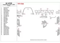 Toyota RAV-4 2013-2015 Kompletná súprava vnútorného obloženia palubnej dosky BD - 1 Toyota RAV-4 2013-2015 Kompletná súprava vnútorného obloženia palubnej dosky BD - 1