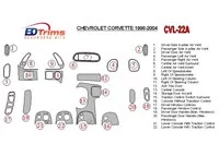 Chevrolet Corvette 1998-2004 Kompletná súprava interiéru BD Dash Trim Kit - 1 Chevrolet Corvette 1998-2004 Kompletná súprava interiéru BD Dash Trim Kit - 1