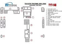 Toyota Tacoma 2000-2004 Automatická prevodovka, 2 a 4-dverový interiér BD Dash Trim Kit - 1 Toyota Tacoma 2000-2004 Automatická prevodovka, 2 a 4-dverový interiér BD Dash Trim Kit - 1