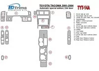 Špeciálna edícia automatickej prevodovky Toyota Tacoma 2000-2004, interiér 2 a 4 dverí BD Dash Trim Kit - 1 Špeciálna edícia automatickej prevodovky Toyota Tacoma 2000-2004, interiér 2 a 4 dverí BD Dash Trim Kit - 1
