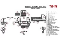 Toyota Tundra 2000-2002 2 dvere, kompletná sada, sada 25 dielov Interiér Súprava obloženia palubnej dosky BD - 1 Toyota Tundra 2000-2002 2 dvere, kompletná sada, sada 25 dielov Interiér Súprava obloženia palubnej dosky BD - 1