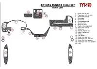 Toyota Tundra 2000-2002 4 dvere, zhoda OEM, sada 20 dielov Interiér BD Dash Trim Kit - 1 Toyota Tundra 2000-2002 4 dvere, zhoda OEM, sada 20 dielov Interiér BD Dash Trim Kit - 1