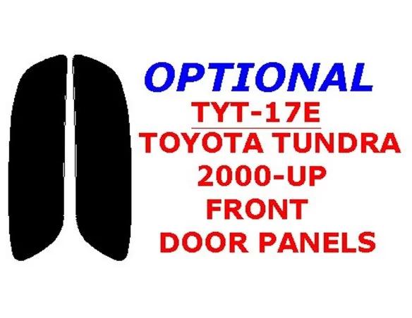 Toyota Tundra 2000-2002 Panely predných dverí, sada 2 dielov Interiér BD Dash Trim Kit - 1