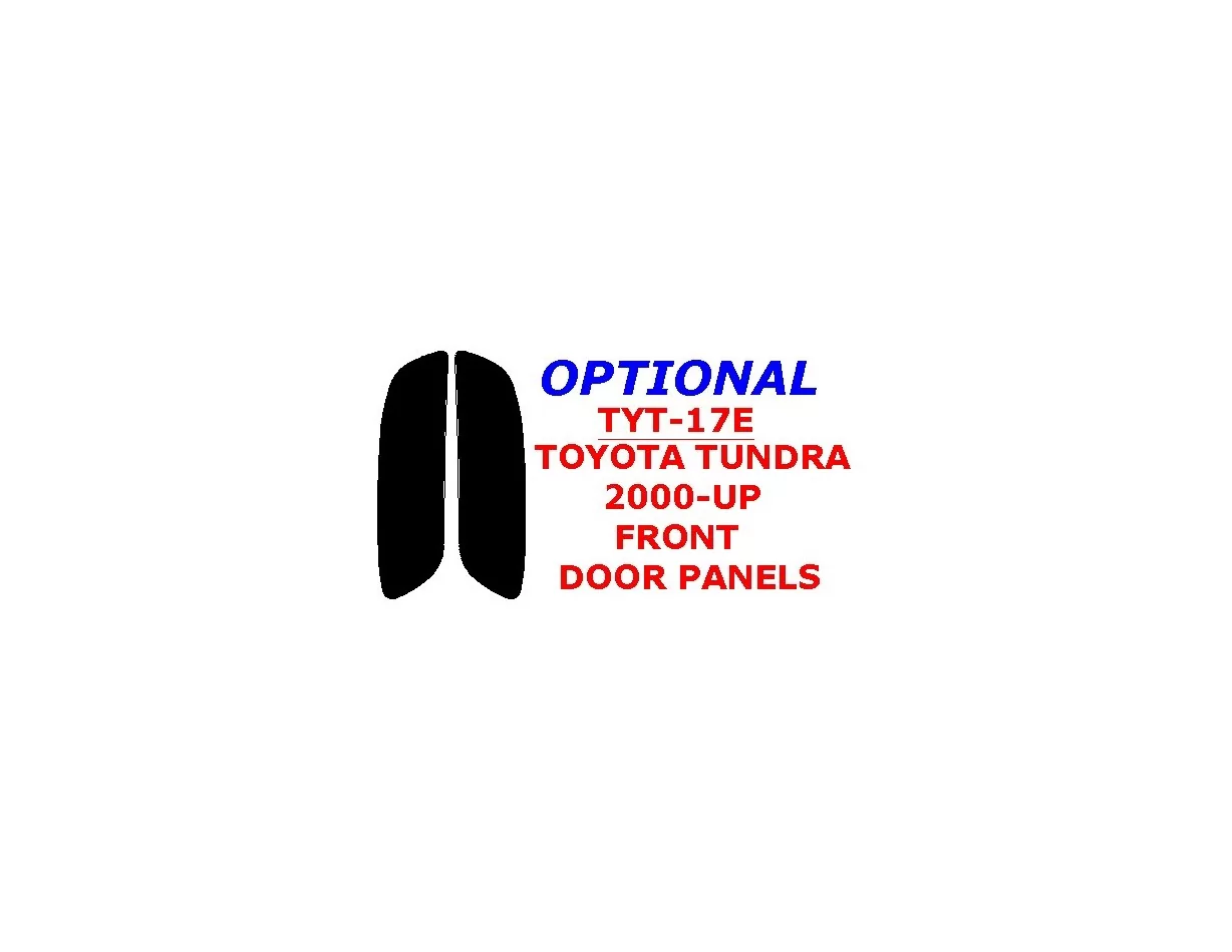 Toyota Tundra 2000-2002 Panely predných dverí, sada 2 dielov Interiér BD Dash Trim Kit - 1