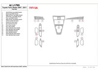 Toyota Yaris 2007-UP Kompletná súprava interiéru BD Dash Trim Kit - 1 Toyota Yaris 2007-UP Kompletná súprava interiéru BD Dash Trim Kit - 1