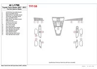 Kompletná sada Toyota Yaris 2007-UP so vstavaným rádiom interiéru BD Dash Trim Kit - 1