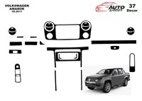 Volkswagen Amarok 01.2011 Súprava obloženia palubnej dosky 3D interiéru Dekorácia palubnej dosky 35 dielov - 2