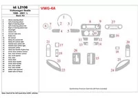 Volkswagen Beetle 1998-2001 Základná súprava interiéru BD Dash Trim Kit - 1 Volkswagen Beetle 1998-2001 Základná súprava interiéru BD Dash Trim Kit - 1