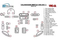 Volkswagen Beetle 1998-2001 Základná súprava interiéru BD Dash Trim Kit - 3 Volkswagen Beetle 1998-2001 Základná súprava interiéru BD Dash Trim Kit - 3