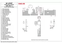 Volkswagen Beetle 1998-2001 kompletná sada, s lakťovou opierkou, sada 33 dielov Interiér BD Dash Trim Kit - 1 Volkswagen Beetle 1998-2001 kompletná sada, s lakťovou opierkou, sada 33 dielov Interiér BD Dash Trim Kit - 1
