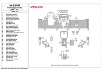 Kompletná súprava Volkswagen Beetle 2006-2011, mäkká strecha-Kupé interiér bez kabrioletu BD Dash Dekor Kit - 1 Kompletná súprava Volkswagen Beetle 2006-2011, mäkká strecha-Kupé interiér bez kabrioletu BD Dash Dekor Kit - 1