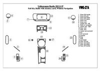 Kompletná sada Volkswagen Beetle 2012-UP, Audio SD karta, Bez NAVI Interiér BD Dash Trim Kit - 1 Kompletná sada Volkswagen Beetle 2012-UP, Audio SD karta, Bez NAVI Interiér BD Dash Trim Kit - 1