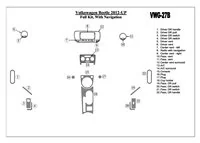 Kompletná súprava Volkswagen Beetle 2012-UP so súpravou NAVI interiéru BD Dash Trim Kit - 1 Kompletná súprava Volkswagen Beetle 2012-UP so súpravou NAVI interiéru BD Dash Trim Kit - 1