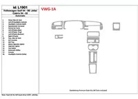 Volkswagen Cabrio 1994-2002 Automatická prevodovka, sada 18 dielov Interiér Súprava obloženia palubnej dosky BD - 1