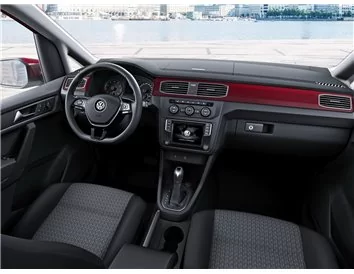 Volkswagen Caddy 09.2015 Súprava obloženia palubnej dosky 3D interiéru Dekorácia palubnej dosky 20 dielov - 1
