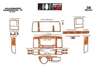 Volkswagen Carevelle T6 09.2009 Súprava 3D obloženia palubnej dosky interiéru Dekorácia palubnej dosky 37 dielov - 2 Volkswagen Carevelle T6 09.2009 Súprava 3D obloženia palubnej dosky interiéru Dekorácia palubnej dosky 37 dielov - 2