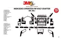 Volkswagen Crafter 04.2006 Súprava obloženia palubnej dosky 3D interiéru Dekorácia palubnej dosky 40 dielov - 2