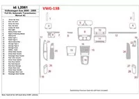 Volkswagen EOS 2006-2009 Kompletná sada, automatická prevodovka, interiér klimatizácie BD Dash Trim Kit - 1