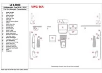 Kompletná súprava Volkswagen EOS 2013-UP, interiér automatickej prevodovky BD Dash Trim Kit - 1