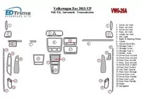 Kompletná súprava Volkswagen EOS 2013-UP, interiér automatickej prevodovky BD Dash Trim Kit - 2