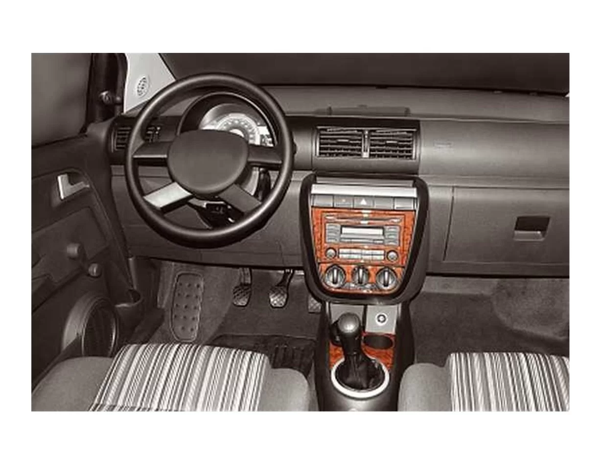Volkswagen Fox 09.2005 Súprava obloženia palubnej dosky 3D interiéru Dekorácia palubnej dosky 9 dielov - 1