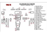 Volkswagen Golf 1999-2004 2 dvere, interiér automatickej prevodovky BD Dash Dem Kit - 2