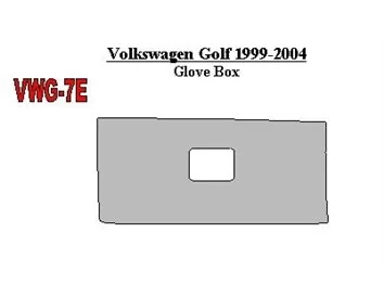Volkswagen Golf 1999-2004 Voliteľná žiariaca skrinka Interiér BD Dash Dem Kit