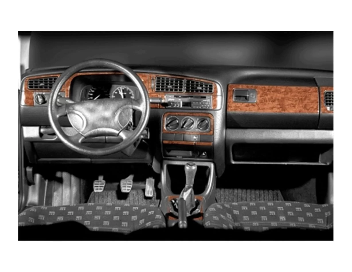 Volkswagen Golf III 08.91-03.95 Súprava obloženia palubnej dosky interiéru 3D Dekor na palubnú dosku 20 dielov - 1