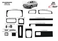 Volkswagen Golf III 08.91-03.95 Súprava obloženia palubnej dosky interiéru 3D Dekor na palubnú dosku 20 dielov - 2 Volkswagen Golf III 08.91-03.95 Súprava obloženia palubnej dosky interiéru 3D Dekor na palubnú dosku 20 dielov - 2