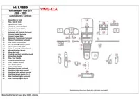 Volkswagen Golf V 2006-UP Automatická prevodovka Ovládanie klimatizácie interiéru BD Dash Trim Kit - 1