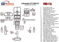 Volkswagen Golf V 2006-UP Automatická prevodovka Ovládanie klimatizácie interiéru BD Dash Trim Kit - 2