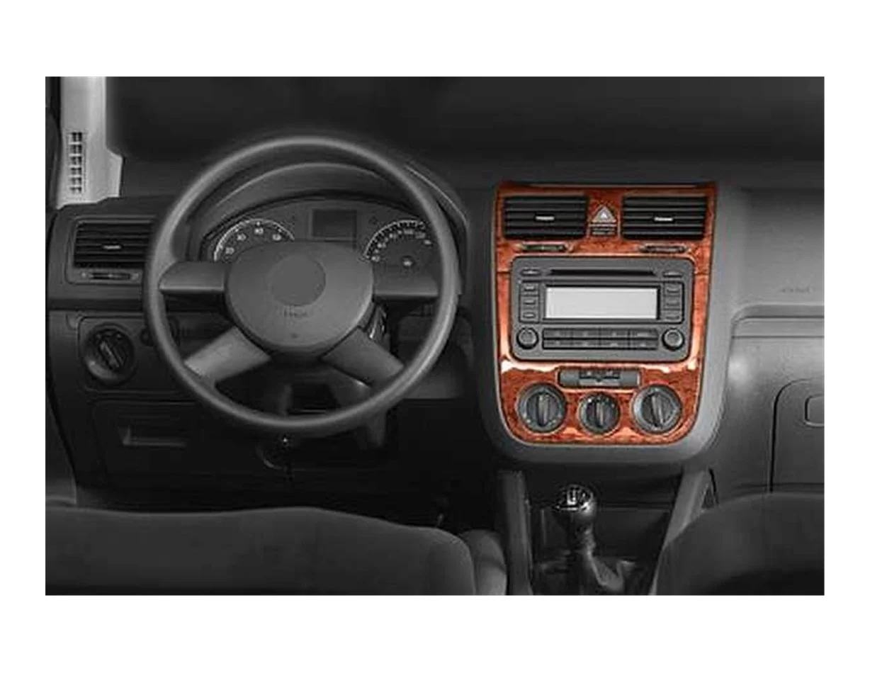 Volkswagen Golf V Jetta 10.03-10.08 3D súprava obloženia palubnej dosky interiéru 3-dielna súprava obloženia palubnej dosky - 1