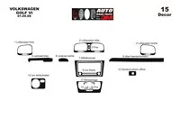 Volkswagen Golf VI 09.2008 Súprava obloženia palubnej dosky 3D interiéru Dekorácia palubnej dosky 15 dielov - 2 Volkswagen Golf VI 09.2008 Súprava obloženia palubnej dosky 3D interiéru Dekorácia palubnej dosky 15 dielov - 2