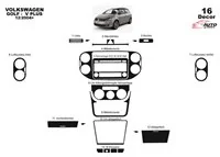Volkswagen Golf VI Plus 09.2008 Súprava obloženia palubnej dosky 3D interiéru Dekorácia palubnej dosky 19 dielov - 2 Volkswagen Golf VI Plus 09.2008 Súprava obloženia palubnej dosky 3D interiéru Dekorácia palubnej dosky 19 dielov - 2