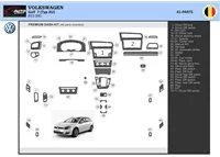 Volkswagen Golf VII AU 2012–2021 3D súprava obloženia palubnej dosky interiéru 41-dielna súprava obloženia palubnej dosky - 2 Volkswagen Golf VII AU 2012–2021 3D súprava obloženia palubnej dosky interiéru 41-dielna súprava obloženia palubnej dosky - 2