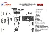Volkswagen Jetta 1999-2004 Kompletná sada, so žeraviacim boxom, súprava 29 dielov Interiér BD Dash Trim Kit - 2 Volkswagen Jetta 1999-2004 Kompletná sada, so žeraviacim boxom, súprava 29 dielov Interiér BD Dash Trim Kit - 2