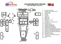 Volkswagen Jetta 1999-2004 Kompletná sada, Bez žhaviacej skrinky, Súprava 28 dielov Interiér BD Dash Trim Kit - 2 Volkswagen Jetta 1999-2004 Kompletná sada, Bez žhaviacej skrinky, Súprava 28 dielov Interiér BD Dash Trim Kit - 2