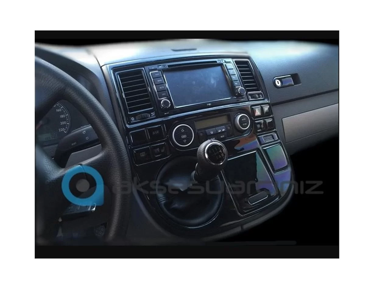 Volkswagen Multivan T5 08.03-08.09 Súprava obloženia palubnej dosky interiéru 3D Dekor na palubnú dosku 22 dielov - 1