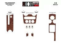 Volkswagen New Beettle 03.98-04.02 Súprava obloženia palubnej dosky interiéru 3D Dekor na palubnú dosku 11 dielov - 2 Volkswagen New Beettle 03.98-04.02 Súprava obloženia palubnej dosky interiéru 3D Dekor na palubnú dosku 11 dielov - 2