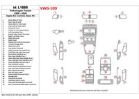 Volkswagen Passat 2006-2009 automatická klimatizácia, základná súprava interiéru BD Dash Trim Kit - 1