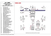 Kompletná súprava Volkswagen Passat 2006-2009, súprava automatickej regulácie klimatizácie interiéru BD Dash Trim Kit - 1